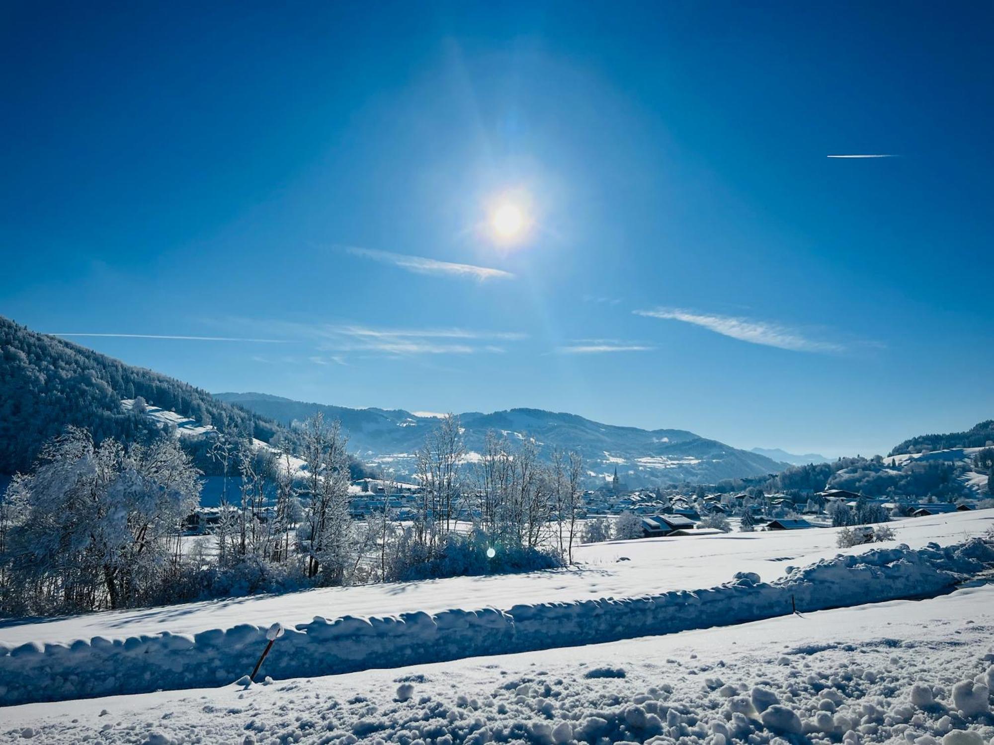 Ferienwohnung Sonneck Oberstaufen Bagian luar foto